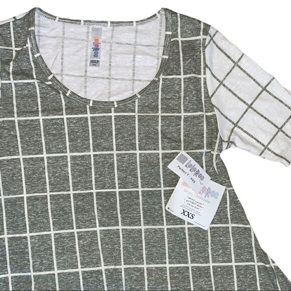 LuLaRoe XXS Perfect Tee (Gray) • Swing Trapeze Tee • Flattering Half Sleeves NWT - Picture 7 of 15